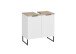 Waschbeckenunterschrank >Denver< 2 Türen, weiß matt / Evoke Eiche dekor - 60x60x35cm (BxHxT)