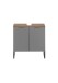 Waschbeckenunterschrank >Denver< 2 Türen, grau matt / Evoke Eiche dekor - 60x60x35cm (BxHxT)