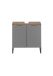 Waschbeckenunterschrank >Denver< 2 Türen, grau matt / Evoke Eiche dekor - 60x60x35cm (BxHxT)