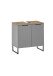 Waschbeckenunterschrank >Denver< 2 Türen, grau matt / Evoke Eiche dekor - 60x60x35cm (BxHxT)