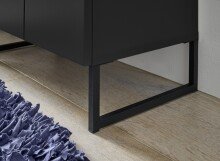 Waschbeckenunterschrank >Denver< 2 Türen, schwarz matt / Evoke Eiche dekor - 60x60x35cm (BxHxT)