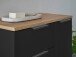 Waschbeckenunterschrank >Denver< 2 Türen, schwarz matt / Evoke Eiche dekor - 60x60x35cm (BxHxT)