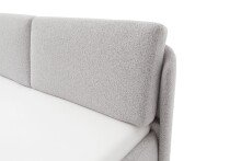 Polsterbett >Sabetta< Liegefläche 140x200 cm in Hellgrau, 158x107x212cm (BxHxT)