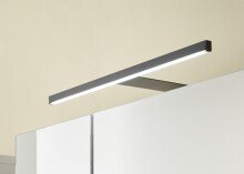 Badezimmerspiegelschrank >Denver< LED, Steckdose, weiß matt / eiche Dekor - 60x75x22 (BxHxT)