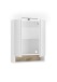 Badezimmerspiegelschrank >Denver< LED, Steckdose, weiß matt / eiche Dekor - 60x75x22 (BxHxT)