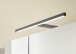 Badezimmerspiegelschrank >Denver< LED, Steckdose, weiß matt / eiche Dekor - 60x75x22 (BxHxT)