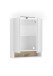 Badezimmerspiegelschrank >Denver< LED, Steckdose, weiß matt / eiche Dekor - 60x75x22 (BxHxT)