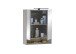 Badezimmerspiegelschrank >Denver< LED, Steckdose, grau matt / evoke eiche Dekor - 60x75x22 (BxHxT)