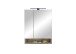 Badezimmerspiegelschrank >Denver< LED, Steckdose, grau matt / evoke eiche Dekor - 60x75x22 (BxHxT)