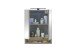 Badezimmerspiegelschrank >Denver< LED, Steckdose, grau matt / evoke eiche Dekor - 60x75x22 (BxHxT)