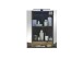 Badezimmerspiegelschrank >Denver< LED, Steckdose, schwarz matt / evoke Eiche Dekor - 60x75x22cm (BxHxT)