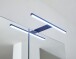 Badezimmerspiegelschrank >Denver< LED, Steckdose, schwarz matt / evoke Eiche Dekor - 60x75x22cm (BxHxT)