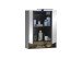 Badezimmerspiegelschrank >Denver< LED, Steckdose, schwarz matt / evoke Eiche Dekor - 60x75x22cm (BxHxT)