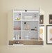 Badezimmerspiegelschrank >Denver< LED, Steckdose, weiß matt / evoke eiche dekor - 80x75x22 (BxHxT)