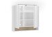 Badezimmerspiegelschrank >Denver< LED, Steckdose, weiß matt / evoke eiche dekor - 80x75x22 (BxHxT)