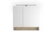 Badezimmerspiegelschrank >Denver< LED, Steckdose, weiß matt / evoke eiche dekor - 80x75x22 (BxHxT)