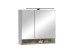 Badezimmerspiegelschrank >Denver< LED, Steckdose, grau matt / evoke eiche Dekor - 80x75x22 (BxHxT)