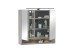 Badezimmerspiegelschrank >Denver< LED, Steckdose, grau matt / evoke eiche Dekor - 80x75x22 (BxHxT)