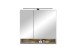 Badezimmerspiegelschrank >Denver< LED, Steckdose, grau matt / evoke eiche Dekor - 80x75x22 (BxHxT)