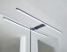 Badezimmerspiegelschrank >Denver<  LED, Steckdose, schwarz matt / evoke eiche Dekor - 80x75x22cm (BxHxT)