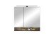 Badezimmerspiegelschrank >Denver<  LED, Steckdose, schwarz matt / evoke eiche Dekor - 80x75x22cm (BxHxT)