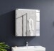 Badezimmerspiegelschrank >Two< LED, Steckdose, titan-grau / weiß - 60x68x23cm (BxHxT)