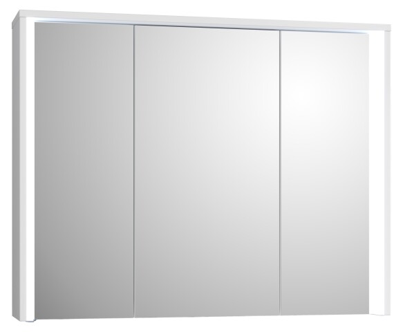 Badezimmerspiegelschrank >Five< LED, Steckdose, in weiß - 86x68x18cm (BxHxT)