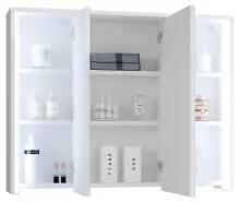 Badezimmerspiegelschrank >Five< LED, Steckdose, in...