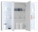Badezimmerspiegelschrank >Five< LED, Steckdose, in weiß - 86x68x18cm (BxHxT)
