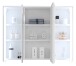 Badezimmerspiegelschrank >Five< LED, Steckdose, in weiß - 86x68x18cm (BxHxT)