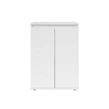 Kommode >Brest< 2 Türen, 1 Boden, in weiß - 60x84x35cm (BxHxT)