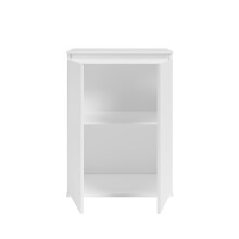 Kommode >Brest< 2 Türen, 1 Boden, in weiß - 60x84x35cm (BxHxT)