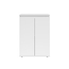 Kommode >Brest< 2 Türen, 1 Boden, in weiß - 60x84x35cm (BxHxT)