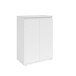 Kommode >Brest< 2 Türen, 1 Boden, in weiß - 60x84x35cm (BxHxT)