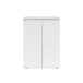 Kommode >Brest< 2 Türen, 1 Boden, in weiß - 60x84x35cm (BxHxT)