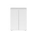 Kommode >Brest< 2 Türen, 1 Boden, in weiß - 60x84x35cm (BxHxT)