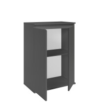 Kommode >Brest< 2 Türen, 1 Boden, Anthrazit - 60x84x35cm (BxHxT)
