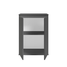 Kommode >Brest< 2 Türen, 1 Boden, Anthrazit - 60x84x35cm (BxHxT)