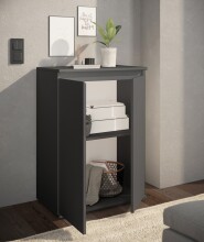 Kommode >Brest< 2 Türen, 1 Boden, Anthrazit - 60x84x35cm (BxHxT)