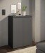 Kommode >Brest< 2 Türen, 1 Boden, Anthrazit - 60x84x35cm (BxHxT)