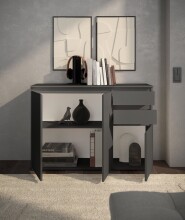 Sideboard >Brest< 3 Türen, 2 Schübe, in anthrazit - 119x84x35cm (BxHxT)