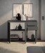 Sideboard >Brest< 3 Türen, 2 Schübe, in anthrazit - 119x84x35cm (BxHxT)