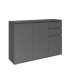 Sideboard >Brest< 3 Türen, 2 Schübe, in anthrazit - 119x84x35cm (BxHxT)