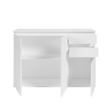 Sideboard >Brest< 3 Türen, 2 Schübe, in weiß - 119x84x35cm (BxHxT)