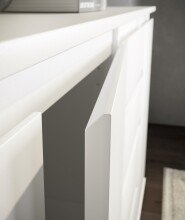 Sideboard >Brest< 3 Türen, 2 Schübe, in weiß - 119x84x35cm (BxHxT)