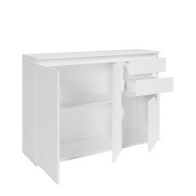 Sideboard >Brest< 3 Türen, 2 Schübe, in weiß - 119x84x35cm (BxHxT)