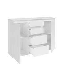 Sideboard >Brest< 2 Türen, 4 Schübe, in weiß - 119x84x35cm (BxHxT)