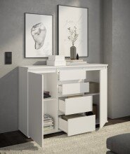 Sideboard >Brest< 2 Türen, 4 Schübe, in weiß - 119x84x35cm (BxHxT)