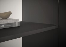 Kommode >Brest< 2 Türen, 4 Schübe, in anthrazit - 119x84x35cm (BxHxT)