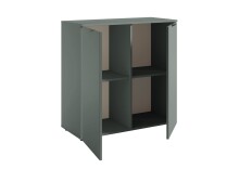 Kommode >Linz< 2 Türen, 4 Fächer, in Salbei - 90x90x40cm (BxHxT)